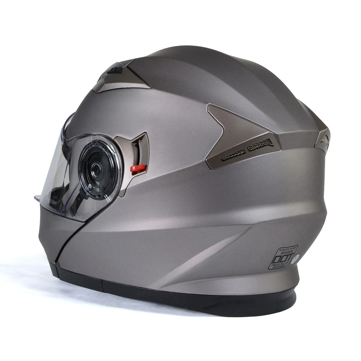 Milwaukee Helmets MPH9808DOT 'Ionized' Silver Advanced Motorcycle