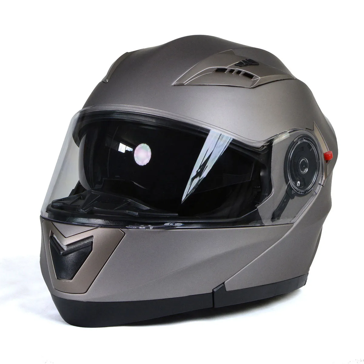 Milwaukee Helmets MPH9808DOT 'Ionized' Silver Advanced Motorcycle