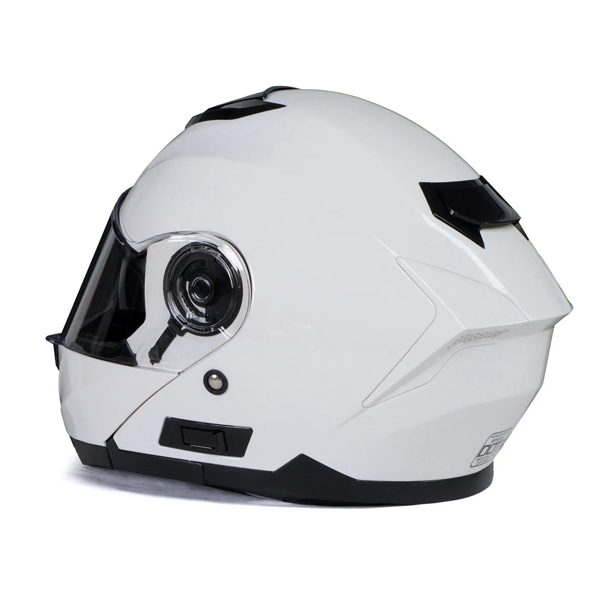 Milwaukee Helmets MPH9816DOT 'Breeze' White Advanced Motorcycle Modular Helmet for Men and Women Biker w/ Drop Down Visor