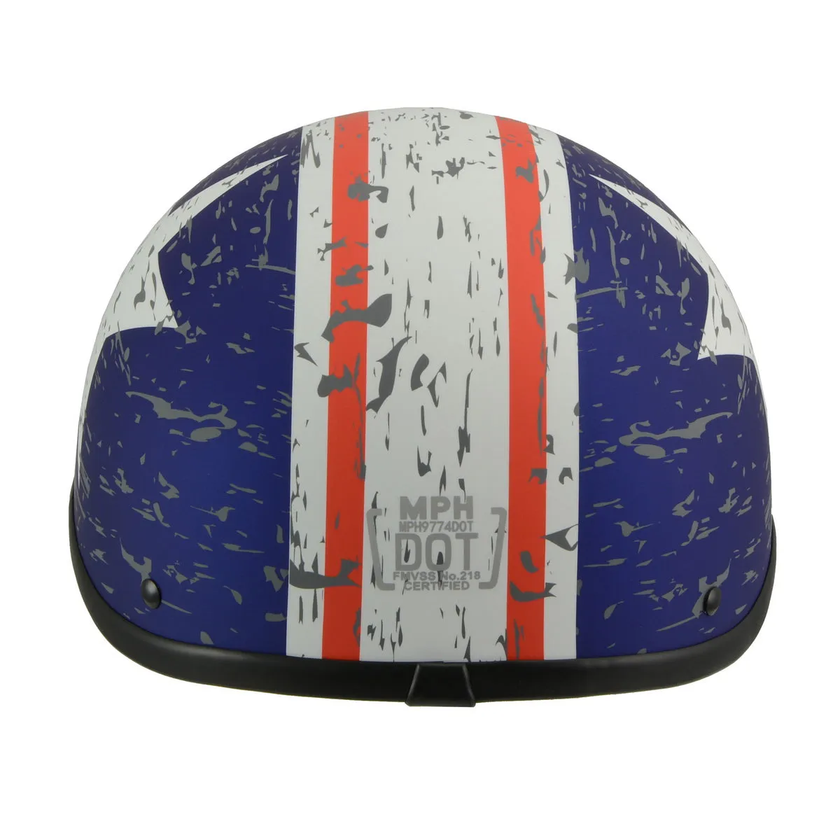 Milwaukee Performance Helmets MPH9774DOT 'Vintage Star' DOT Half Face Helmet