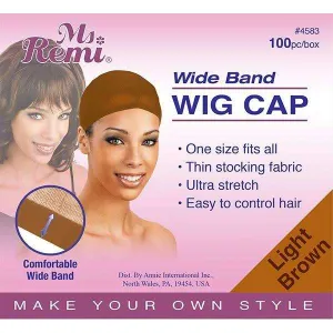 Ms. Remi Wide Band Wig Caps Value Pack (100pc) Light Brown