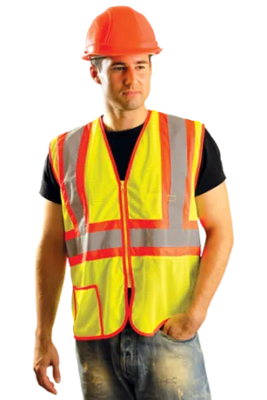 Occunomix LUX-SSCLC2Z ANSI Class II Two-Tone Mesh Safety Vest