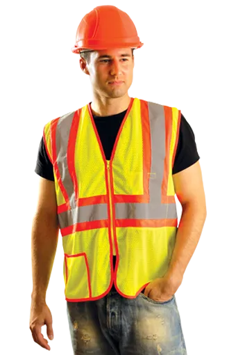 Occunomix LUX-SSCLC2Z ANSI Class II Two-Tone Mesh Safety Vest