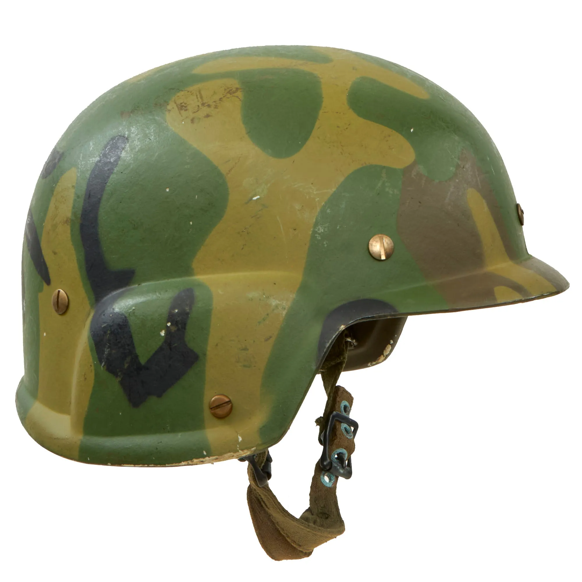 Original U.S. Late 1970s Early Personnel Armor System for Ground Troops Experimental PASGT Ceramic “Fritz” Helmet