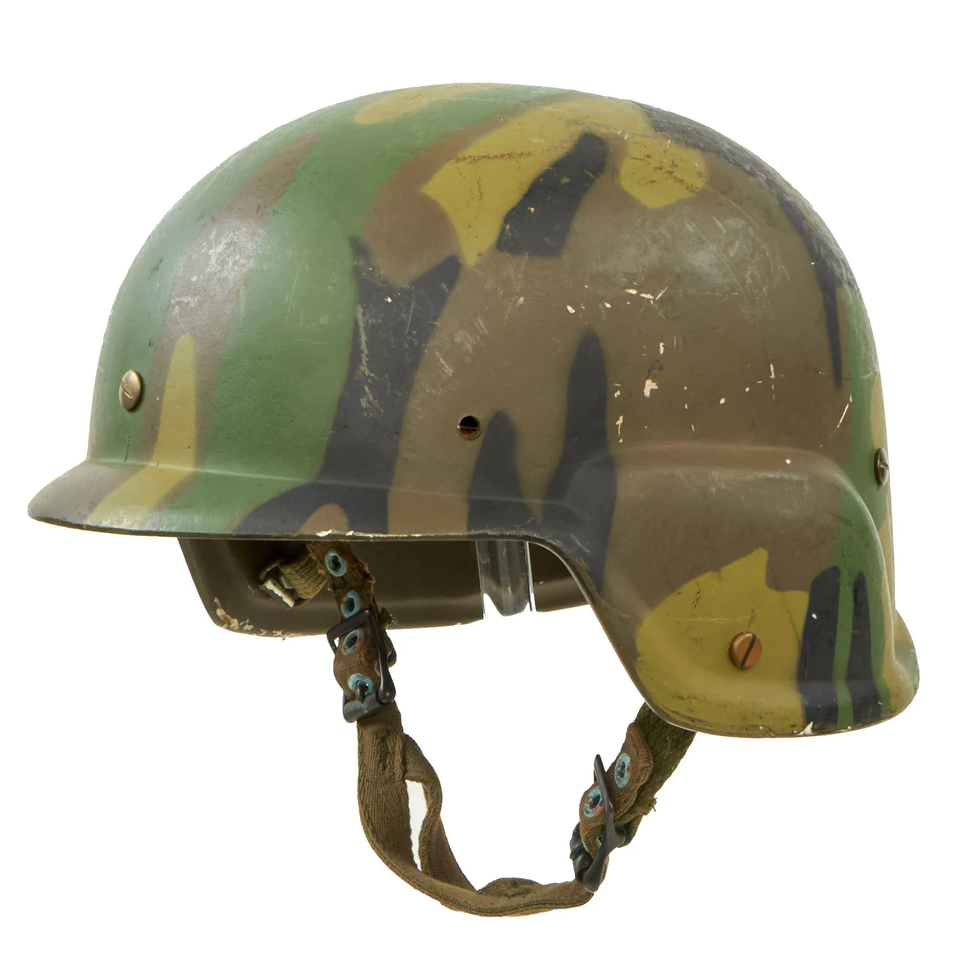 Original U.S. Late 1970s Early Personnel Armor System for Ground Troops Experimental PASGT Ceramic “Fritz” Helmet