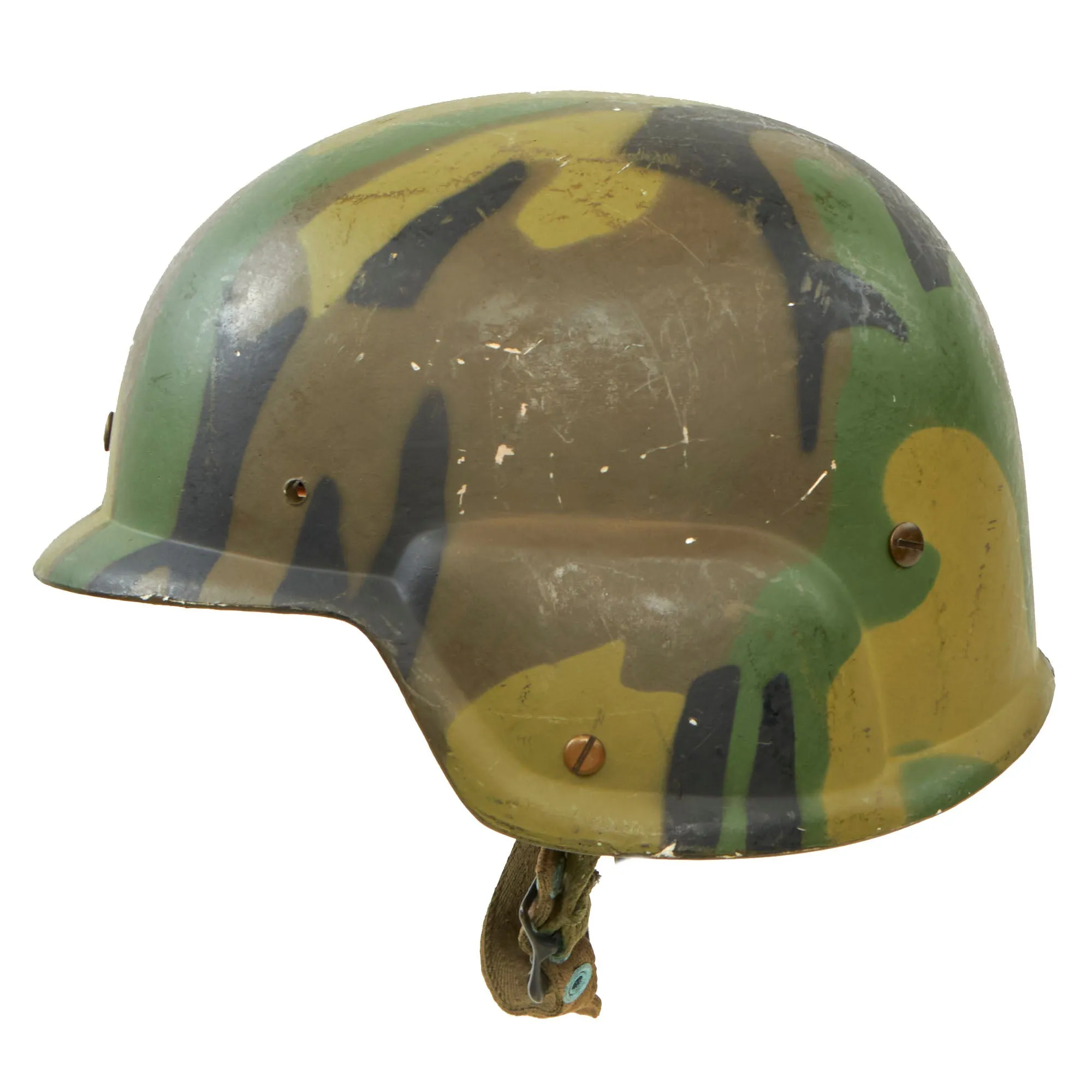 Original U.S. Late 1970s Early Personnel Armor System for Ground Troops Experimental PASGT Ceramic “Fritz” Helmet