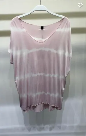 Pink tie dye loose top