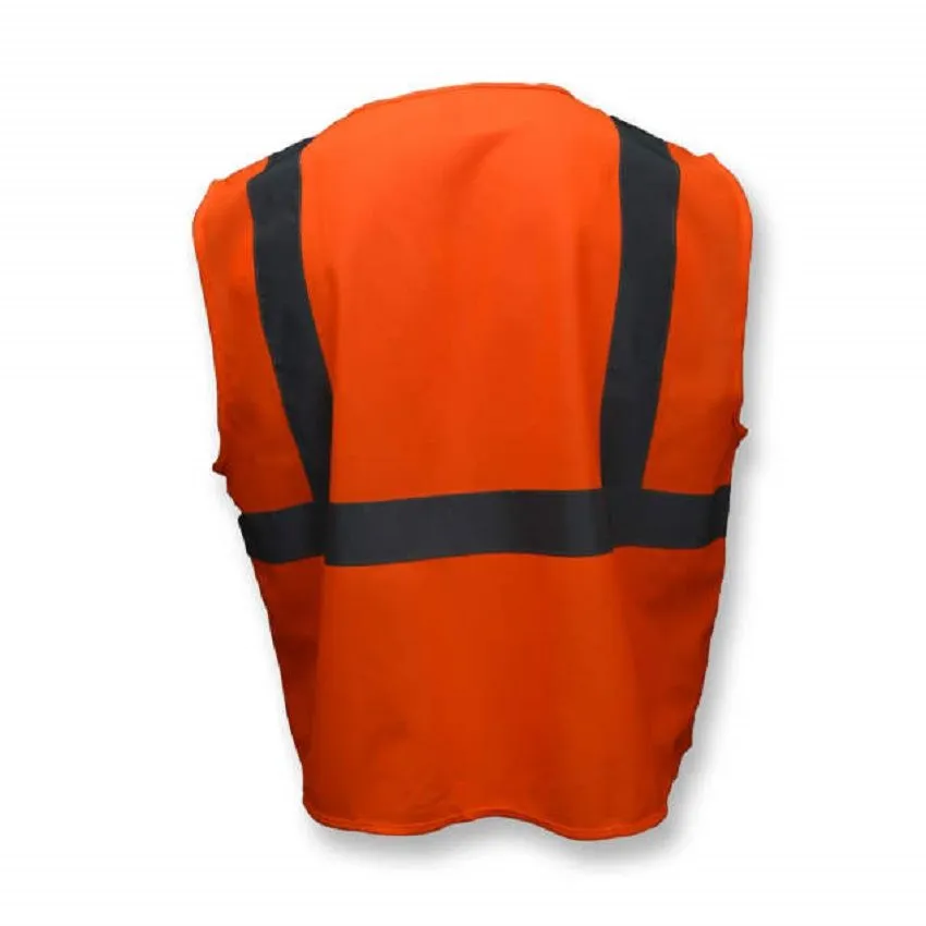 Radians SV2OS Economy Type R Class 2 Solid Safety Vest, Hi-Vis Orange, 1 Each