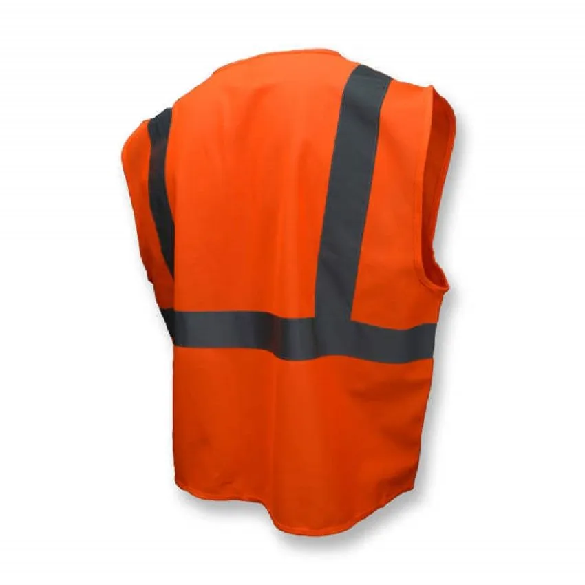 Radians SV2OS Economy Type R Class 2 Solid Safety Vest, Hi-Vis Orange, 1 Each