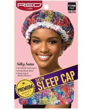 Red By Kiss Satin Sleep Cap Floral HSLP03