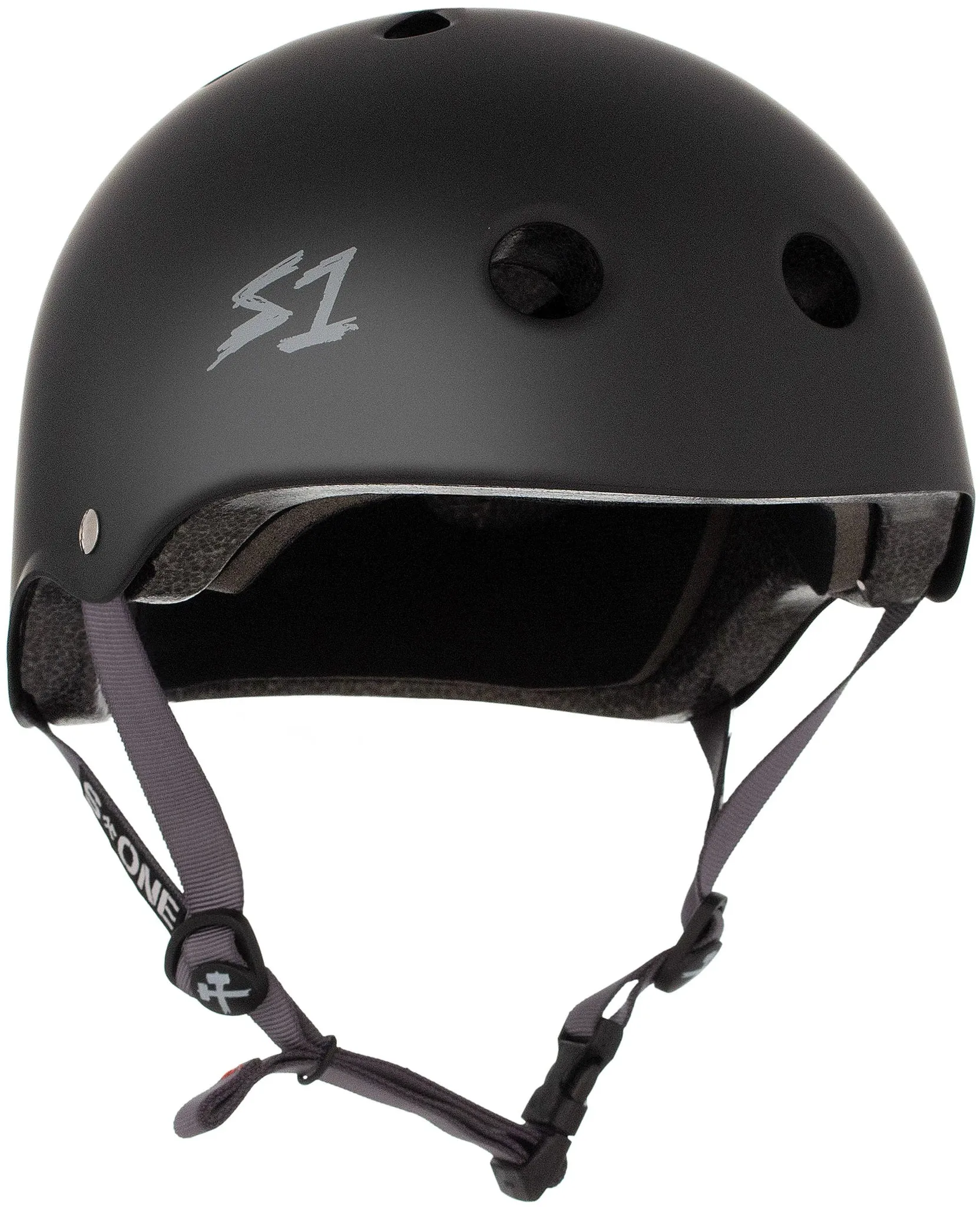 S1 Lifer Helmet - Black Matte/Grey Straps