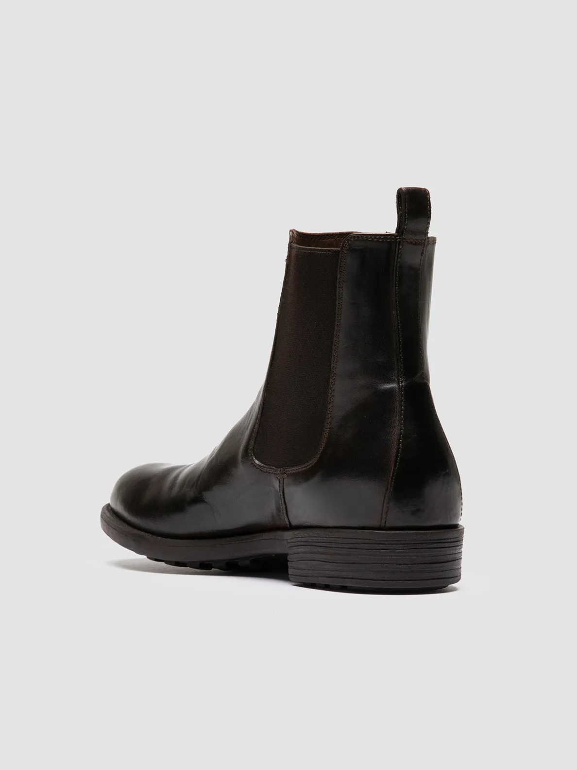 SERGEANT 006 - Brown Leather Chelsea Boots