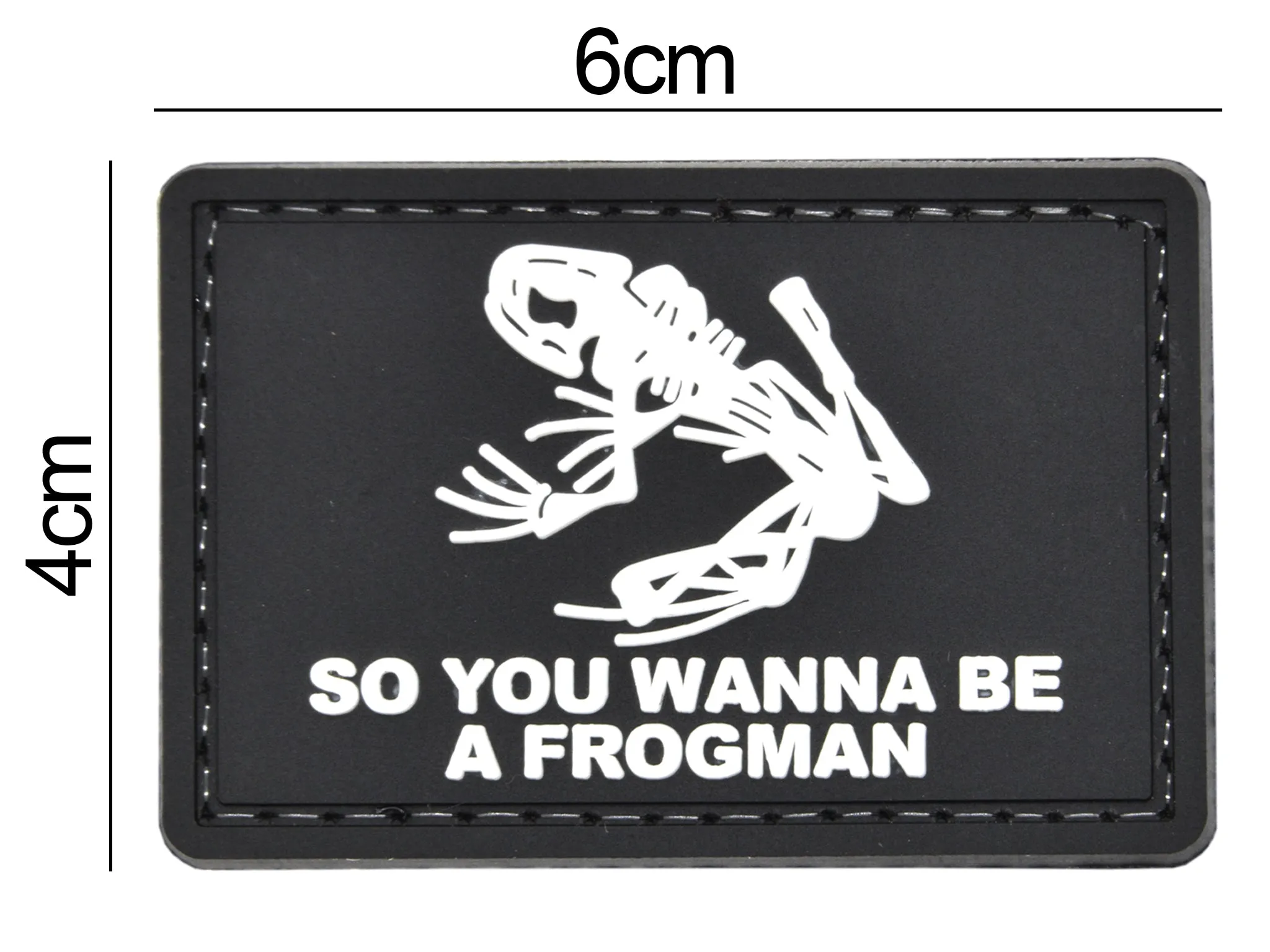 So You Wanna Be A Frogman Patch Black