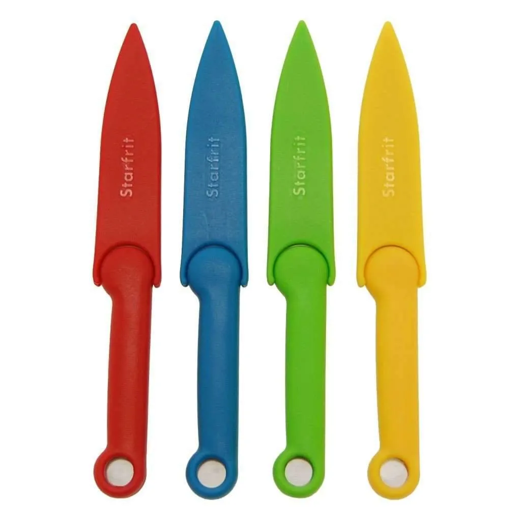 Starfrit - Set of 4 Paring Knives with Covers