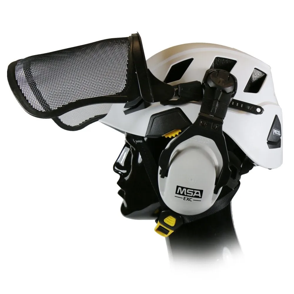 Strato Vent Chainsaw Helmet Mesh Visor & Ear Defenders White