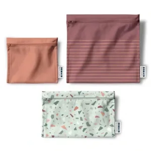 terrazzo trio · recycled waterproof wet bag set