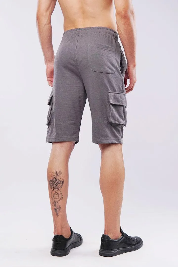 Terry Cargo Shorts - Dark Grey