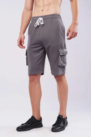 Terry Cargo Shorts - Dark Grey