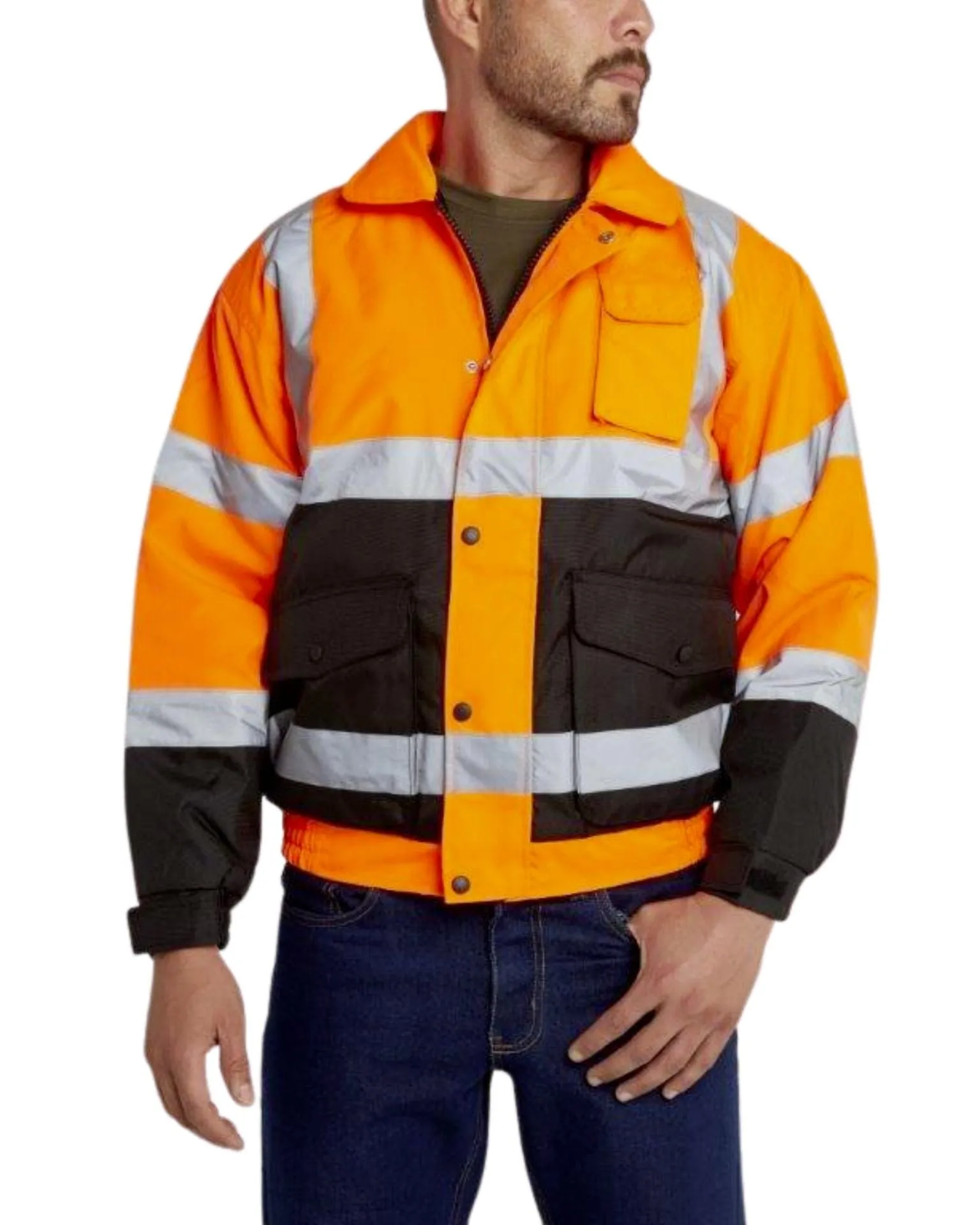 UHV562 HiVis Quilt Lined Bomber Jacket