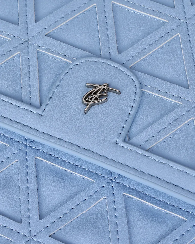 Woven Laptop Bag in Baby Blue