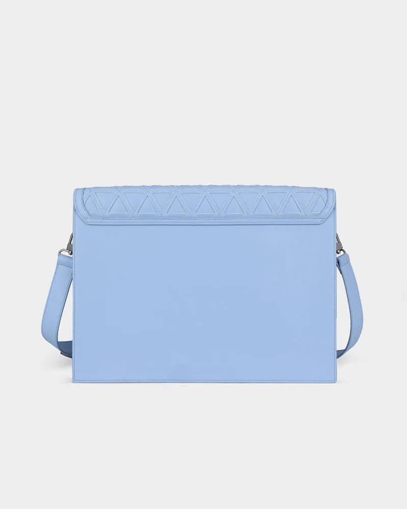 Woven Laptop Bag in Baby Blue