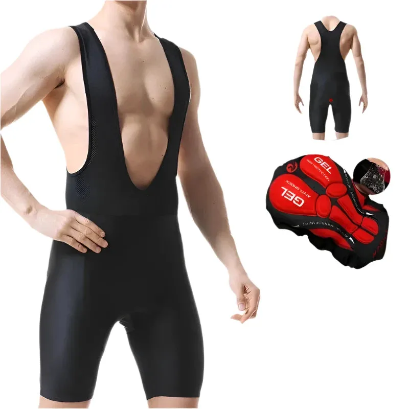 X-TIGER Whole Black Bicycle Bib Shorts Men Outdoor Wear Bike Cycling 5D Coolmax Gel Padded Riding Bib Shorts Cycling Bib Shorts